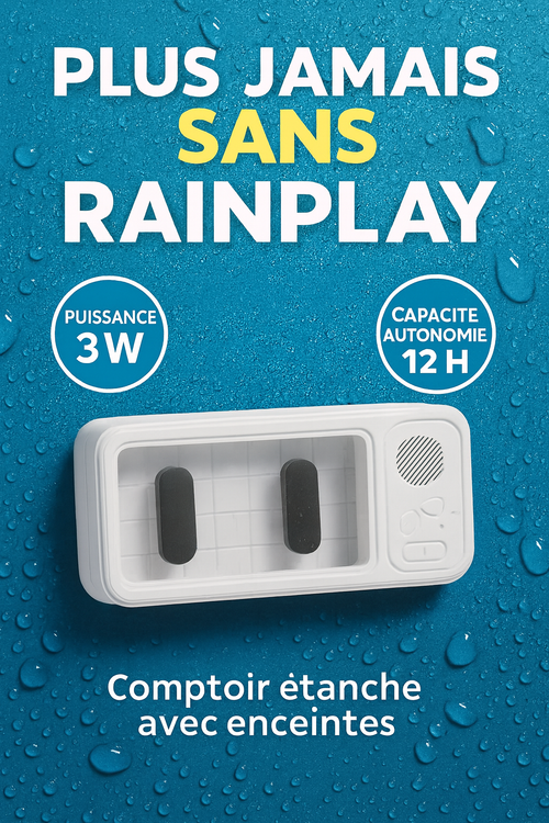 Rainplay-Boîtier étanche Bluetooth avec enceinte intégrée