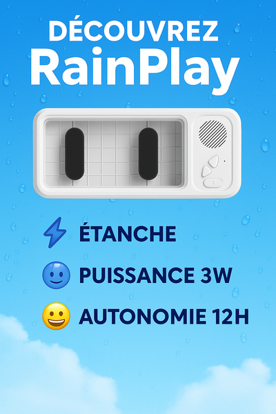 Rainplay-Boîtier étanche Bluetooth avec enceinte intégrée
