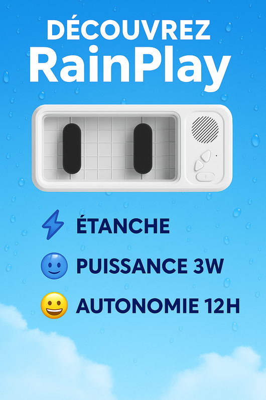 Rainplay-Boîtier étanche Bluetooth avec enceinte intégrée